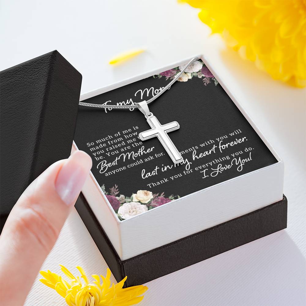 To Mom - So Much of me - Artisan Cross Necklace