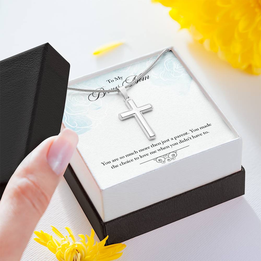 To Bonus Mom - You are so much - Artisan Cross Necklace