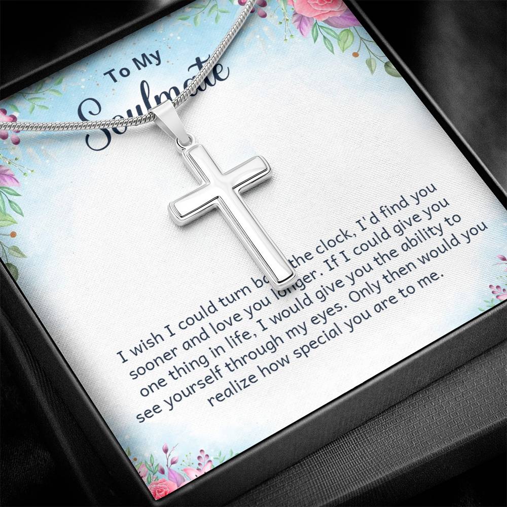 To Soulmate - I wish - Artisan Cross Necklace