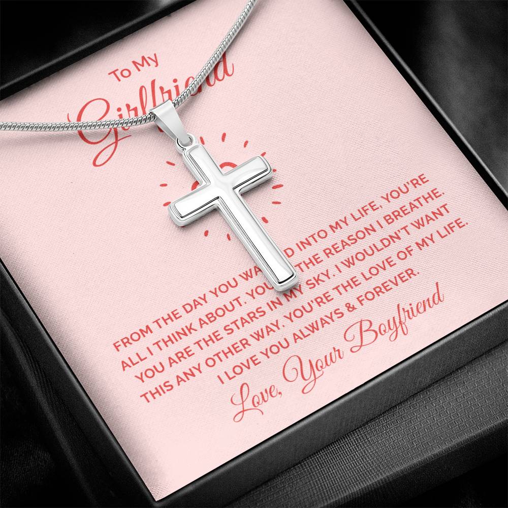 To Girlfriend - From the day - Artisan Cross Necklace