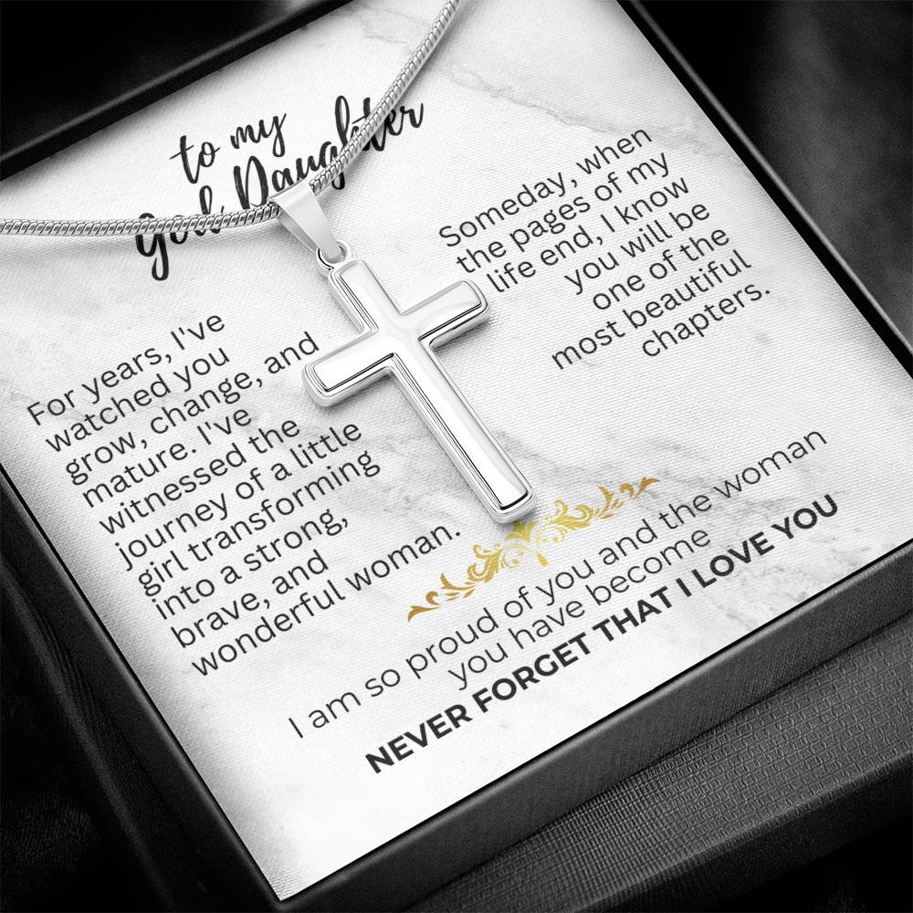 To God Daughter - For years - Artisan Cross Necklace