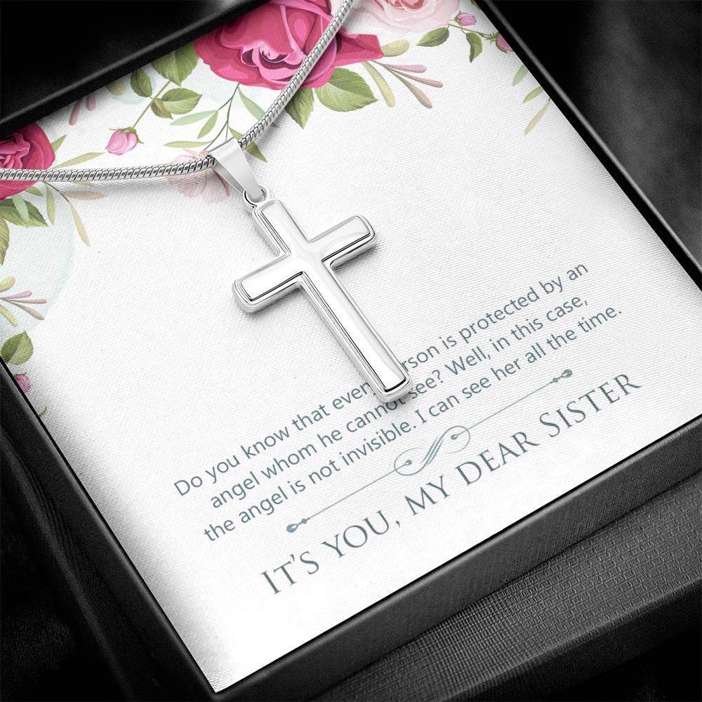 To Sister - Do you know - Artisan Cross Necklace