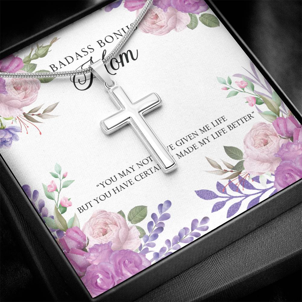 To Mom - You may not have - Artisan Cross Necklace