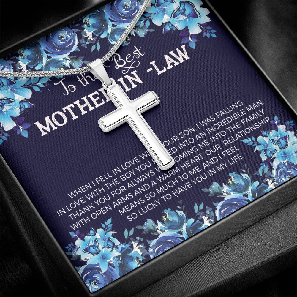 To Mother In Law - When I fell in love - Artisan Cross Necklace