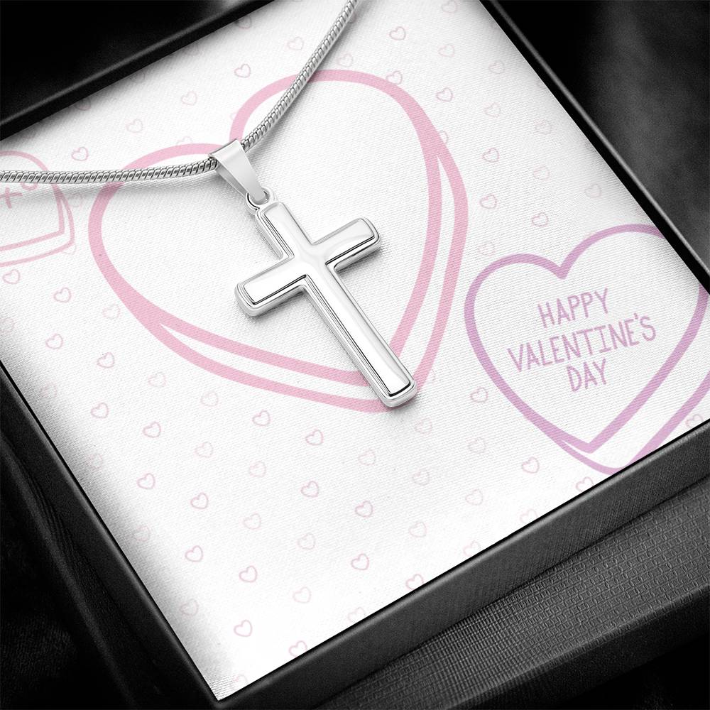 Valentine's Day - XOXO - Artisan Cross Necklace