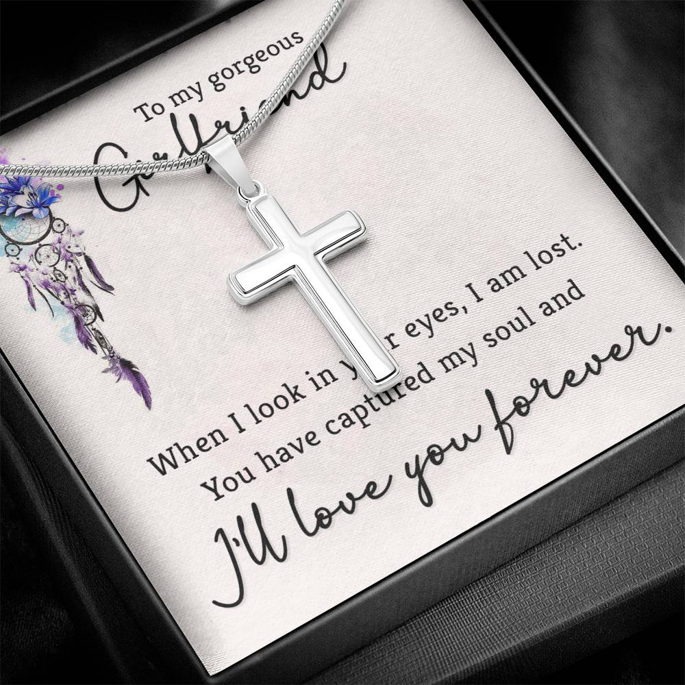 To Girlfriend - When I look - Artisan Cross Necklace