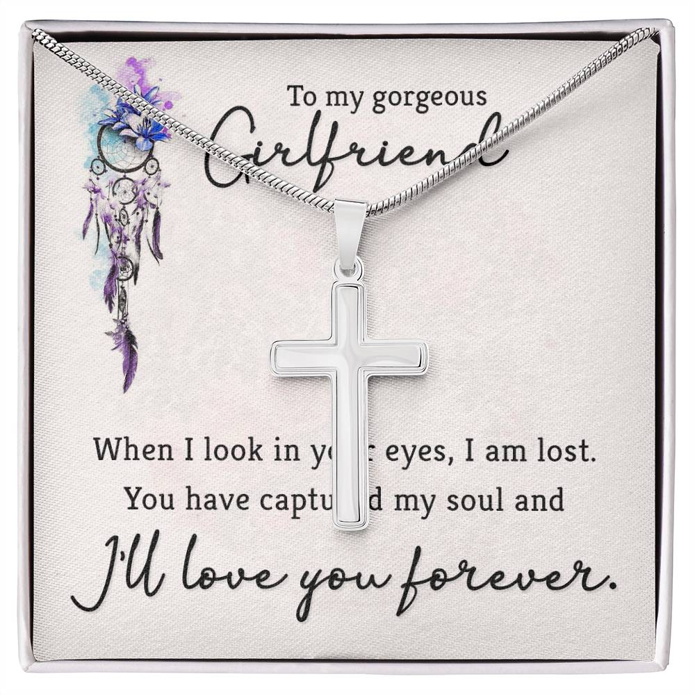 To Girlfriend - When I look - Artisan Cross Necklace