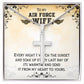 To Air Force Wife - Every night - Artisan Cross Necklace