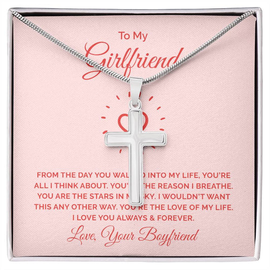 To Girlfriend - From the day - Artisan Cross Necklace