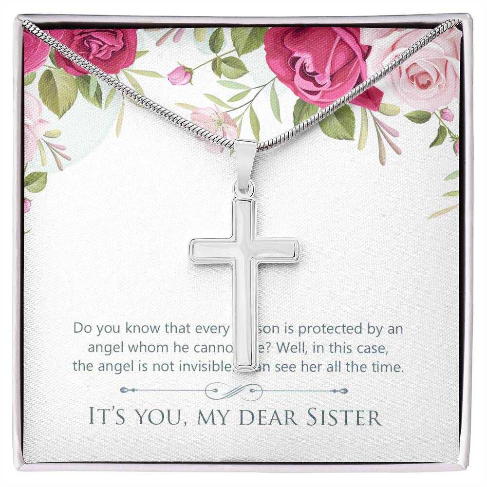 To Sister - Do you know - Artisan Cross Necklace