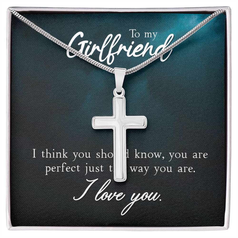 To Girlfriend - I think you - Artisan Cross Necklace