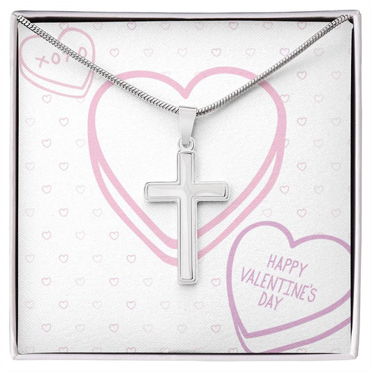 Valentine's Day - XOXO - Artisan Cross Necklace