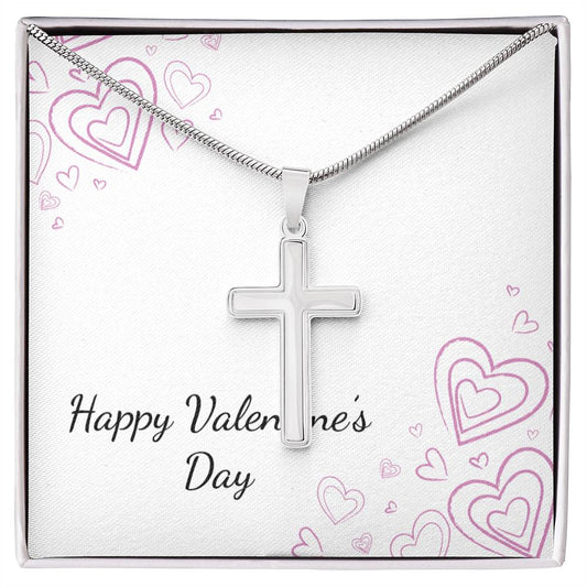 Valentine's Day - Hearts - Artisan Cross Necklace