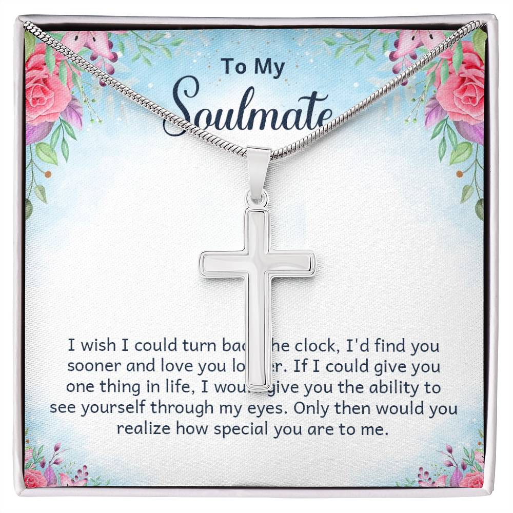 To Soulmate - I wish - Artisan Cross Necklace