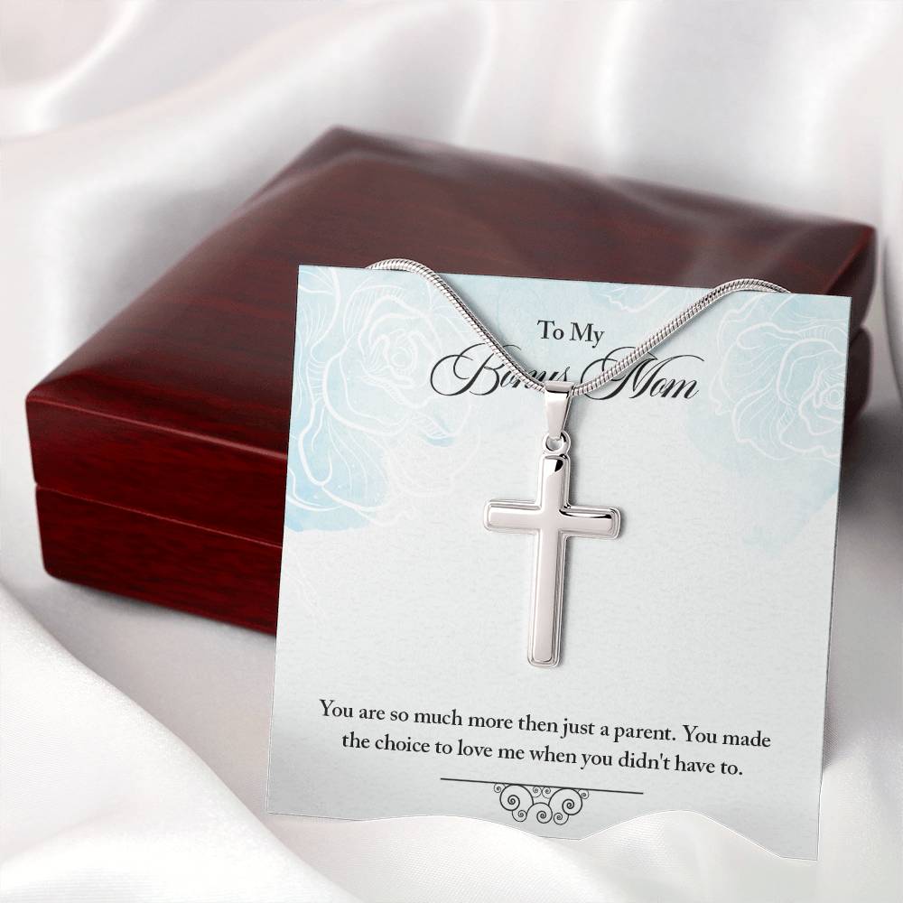 To Bonus Mom - You are so much - Artisan Cross Necklace