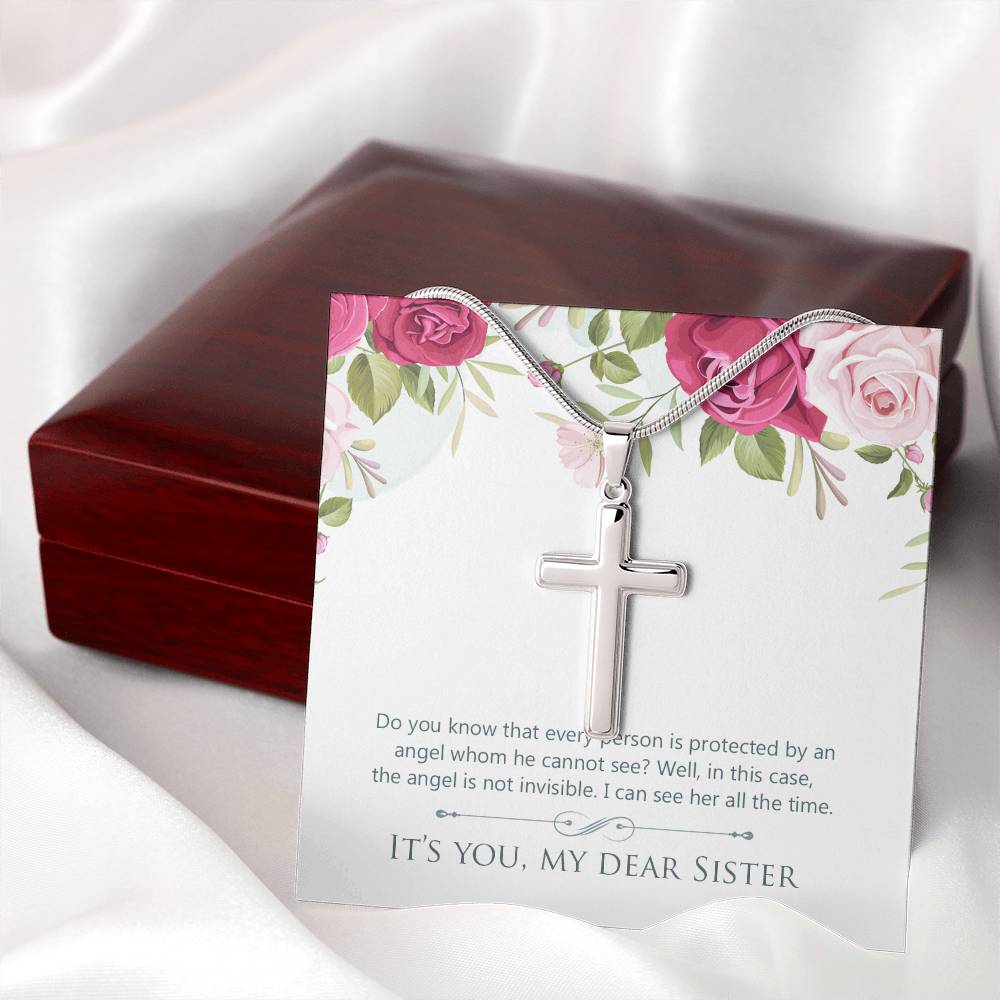 To Sister - Do you know - Artisan Cross Necklace