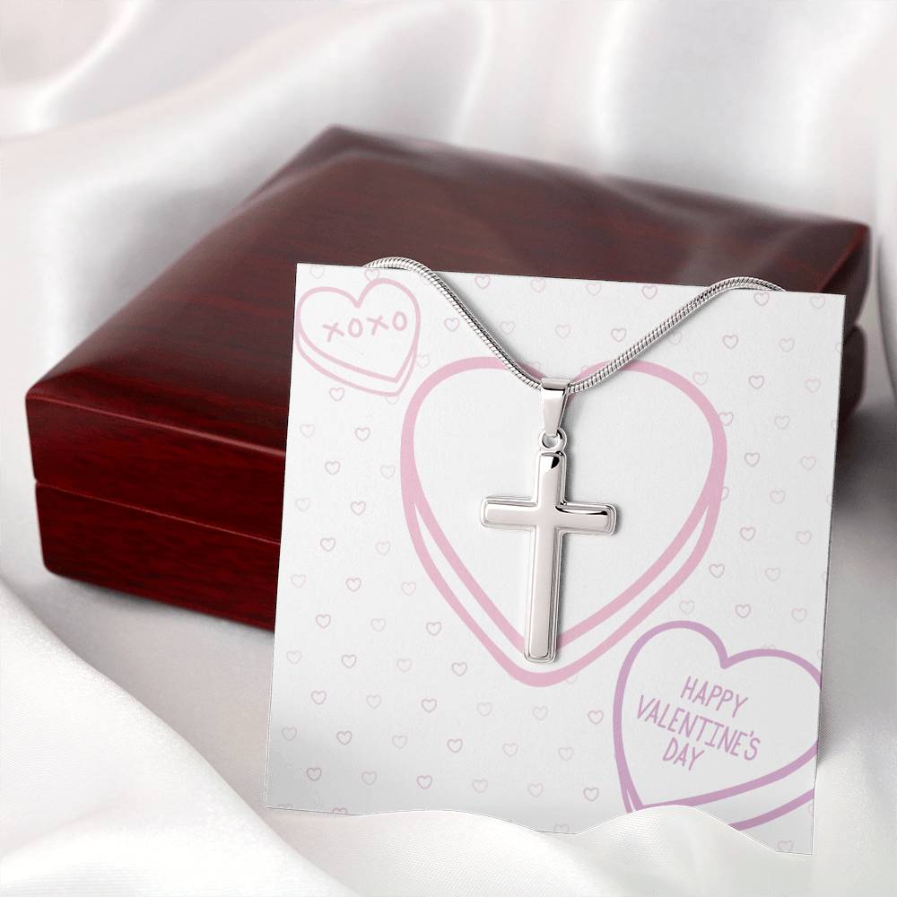 Valentine's Day - XOXO - Artisan Cross Necklace