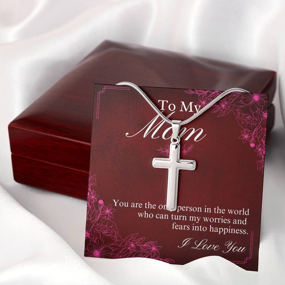 To Mom - You are - Artisan Cross Necklace