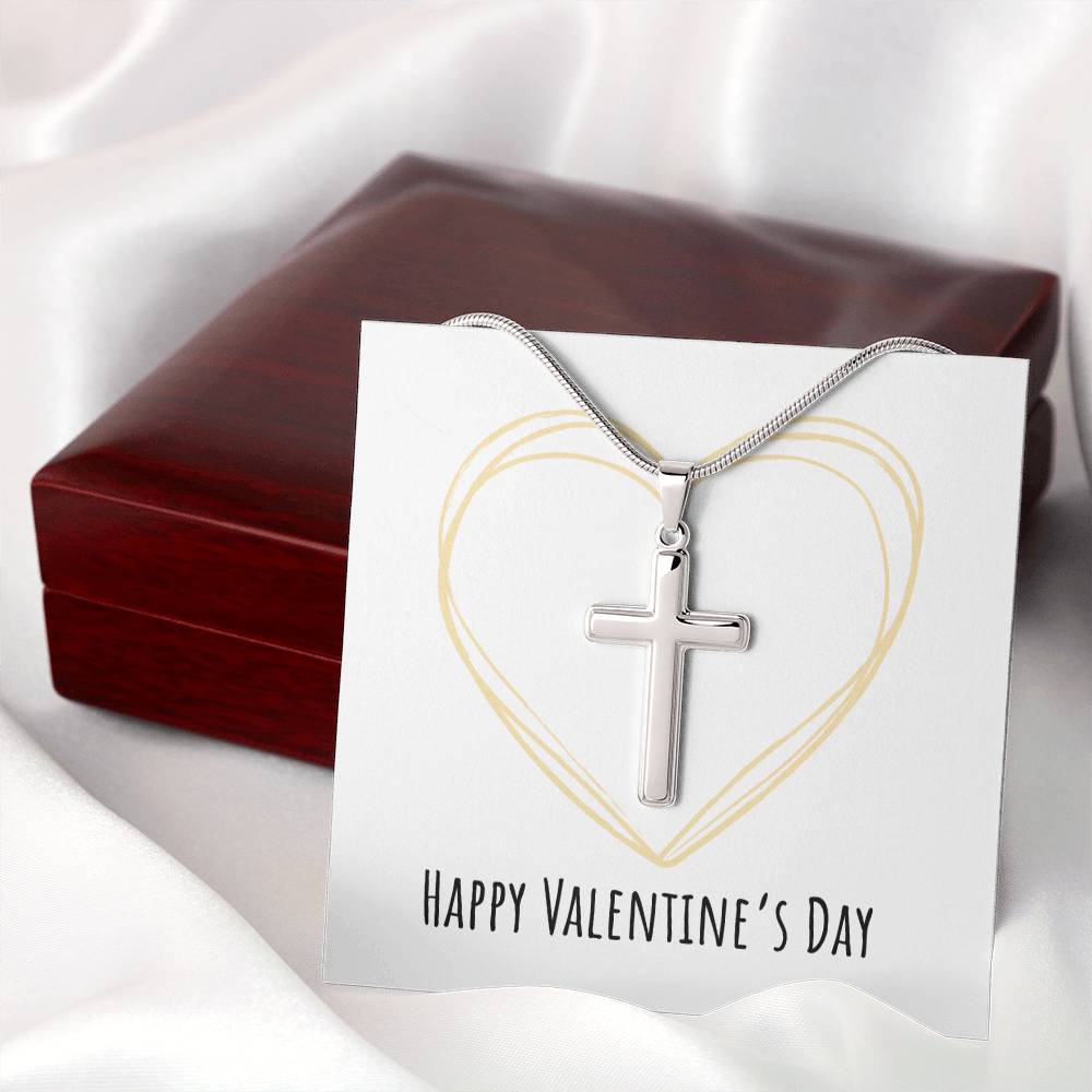 Valentine's Day - Heart - Artisan Cross Necklace