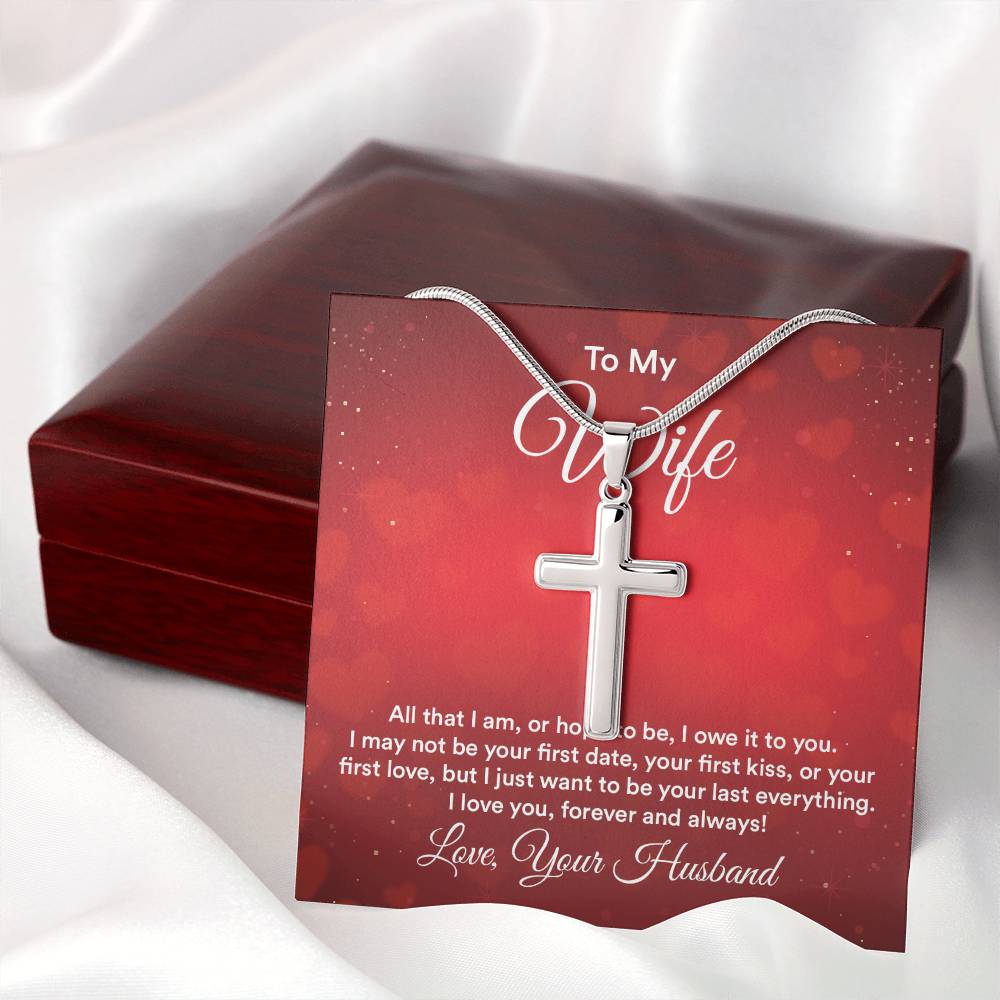 To Wife - All that I am - Artisan Cross Necklace