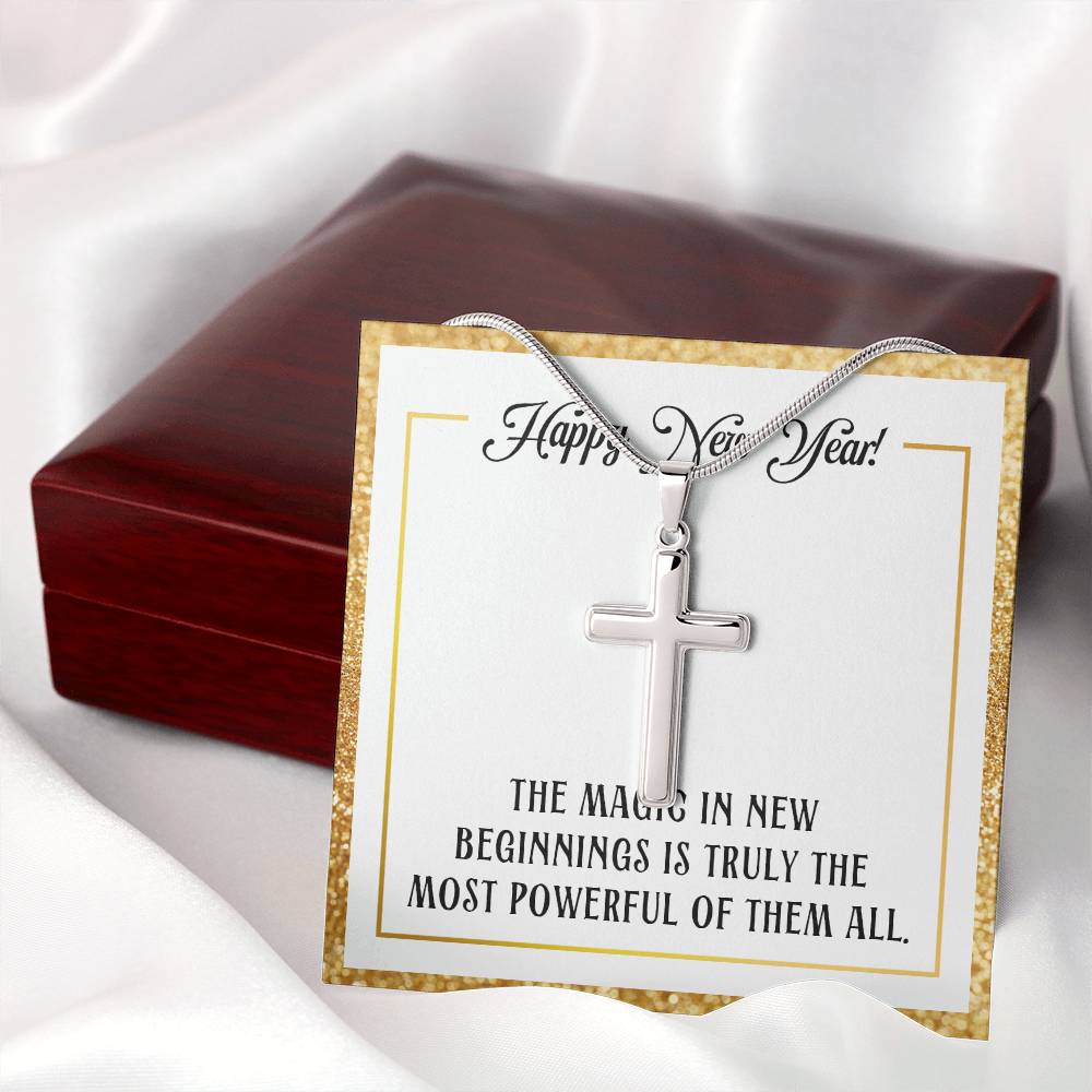 Happy New Year - The magic - Artisan Cross Necklace