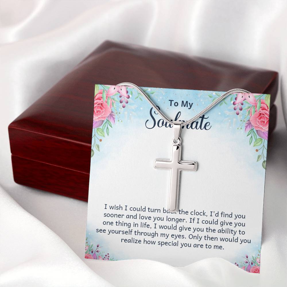 To Soulmate - I wish - Artisan Cross Necklace