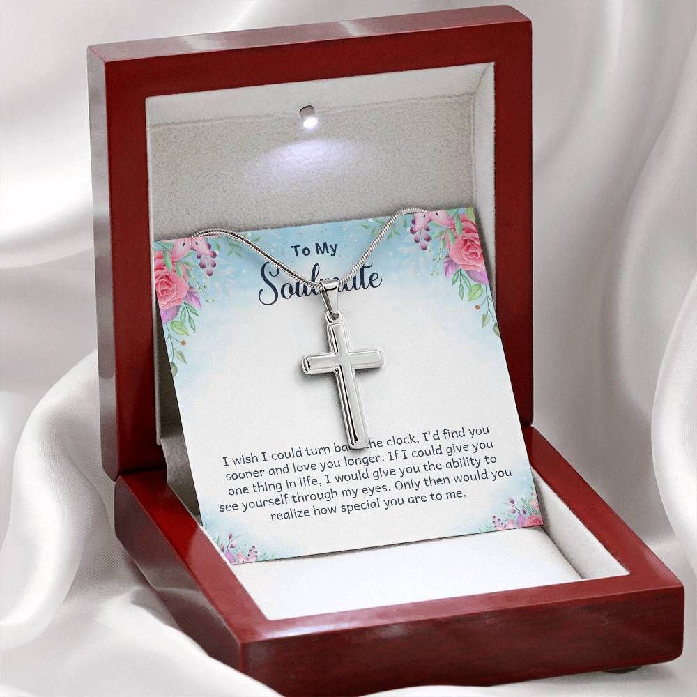 To Soulmate - I wish - Artisan Cross Necklace