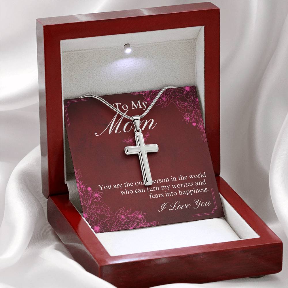 To Mom - You are - Artisan Cross Necklace