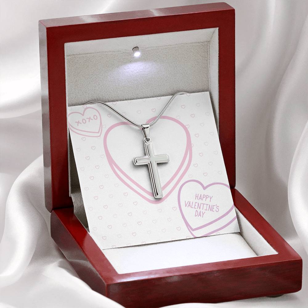 Valentine's Day - XOXO - Artisan Cross Necklace