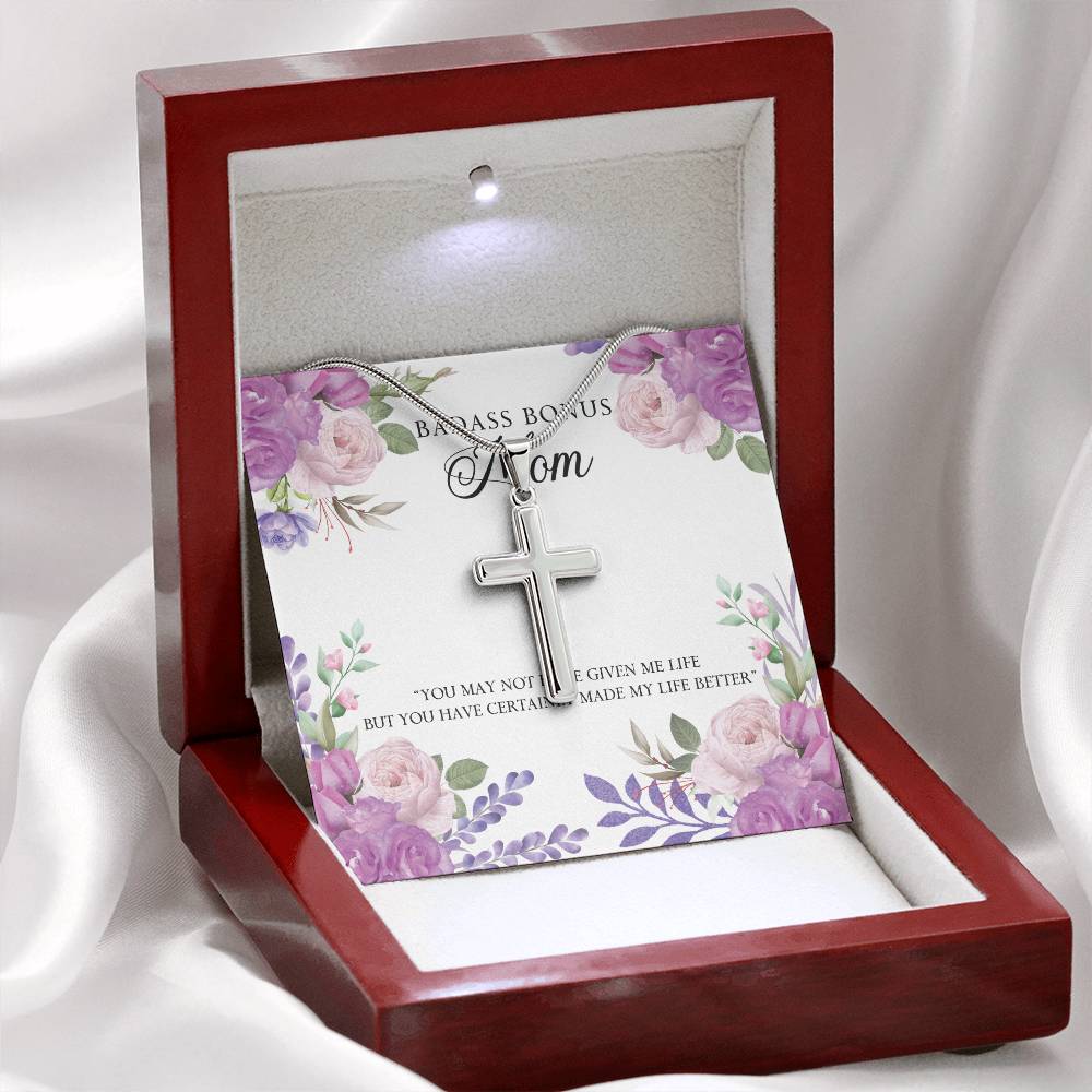 To Mom - You may not have - Artisan Cross Necklace