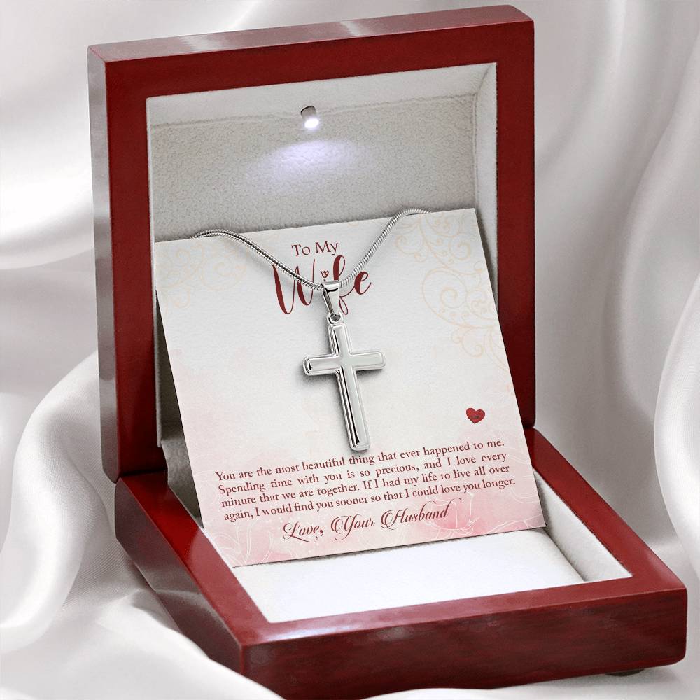 To Wife - You are - Artisan Cross Necklace