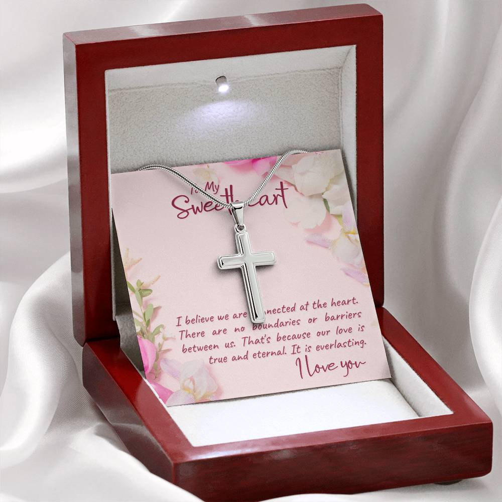 To Sweetheart - I believe we are - Artisan Cross Necklace