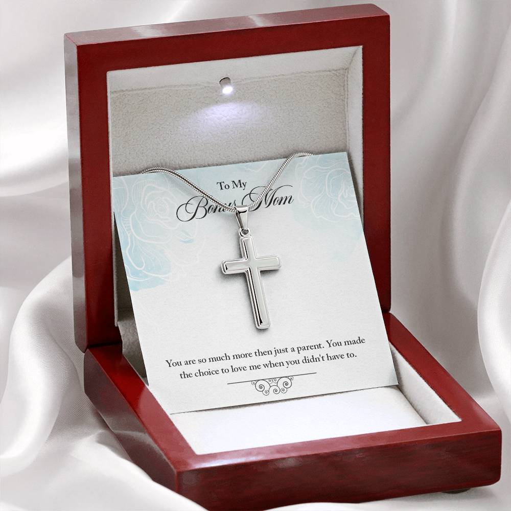 To Bonus Mom - You are so much - Artisan Cross Necklace