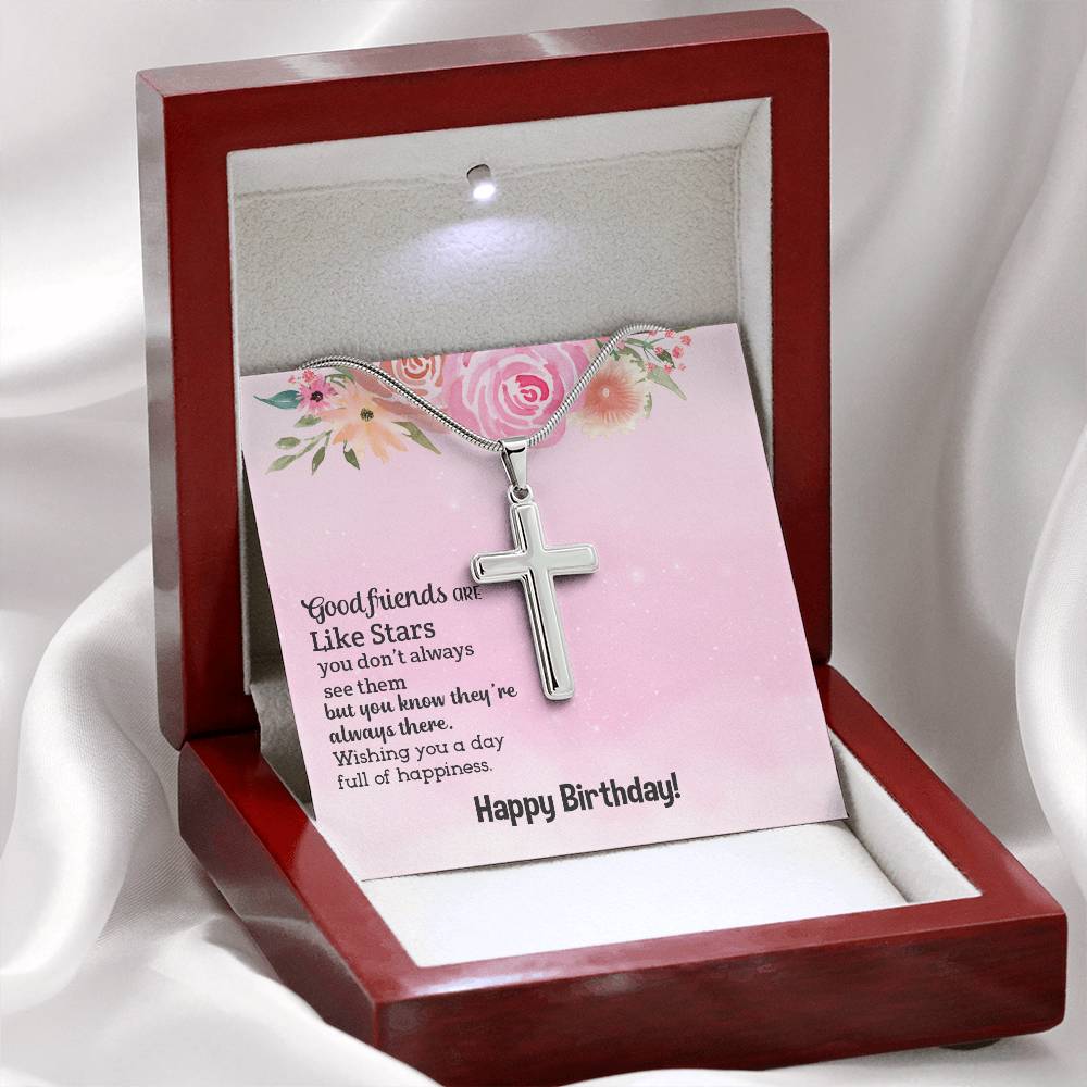 Birthday - Good friends - Artisan Cross Necklace