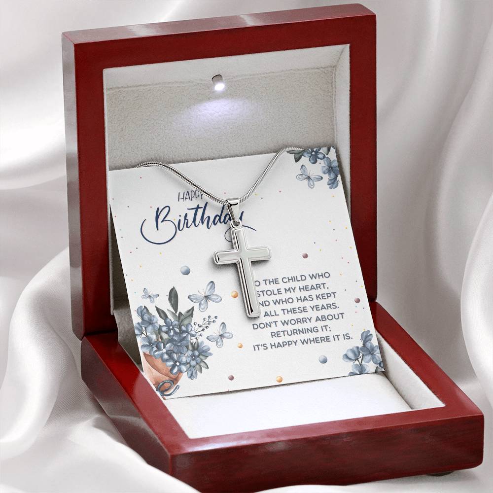 Birthday - To the child - Artisan Cross Necklace