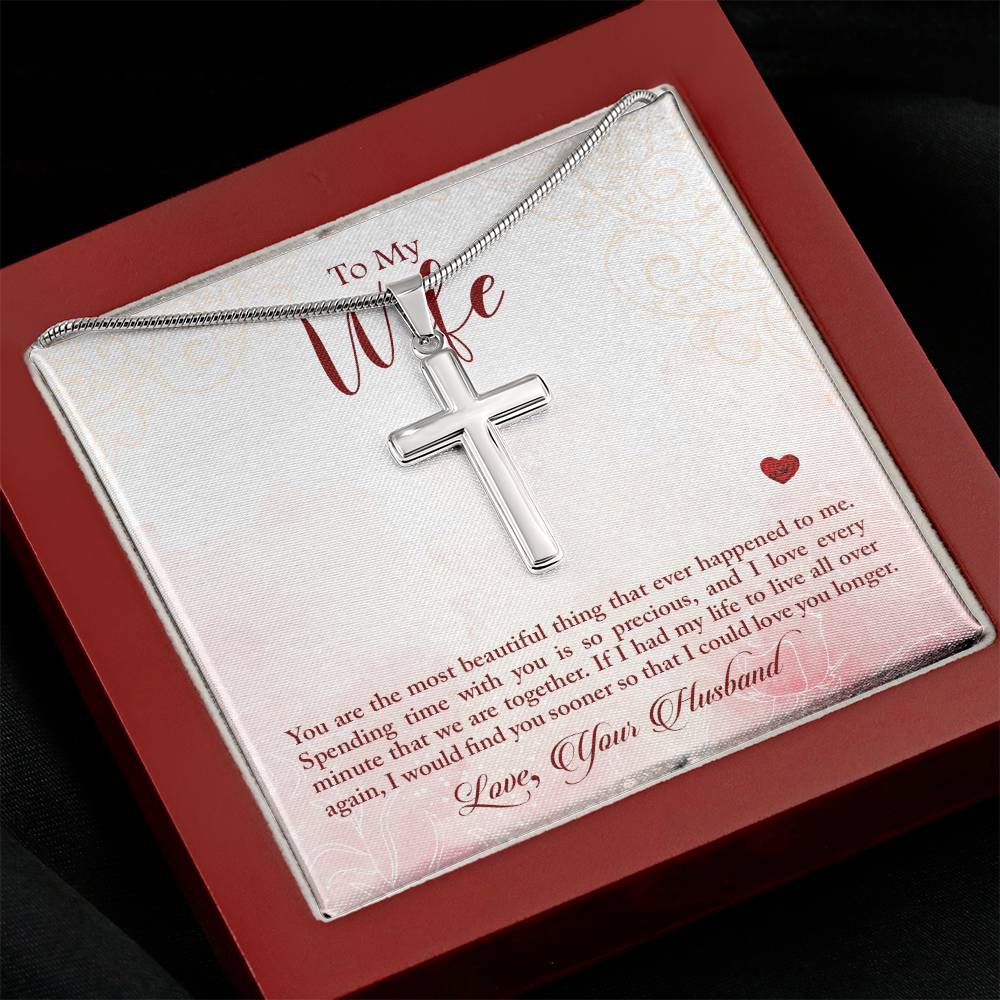 To Wife - You are - Artisan Cross Necklace