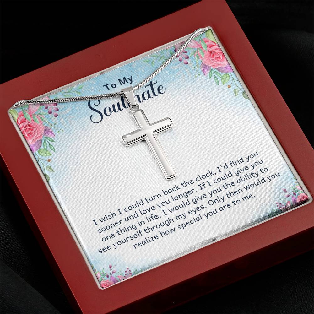 To Soulmate - I wish - Artisan Cross Necklace