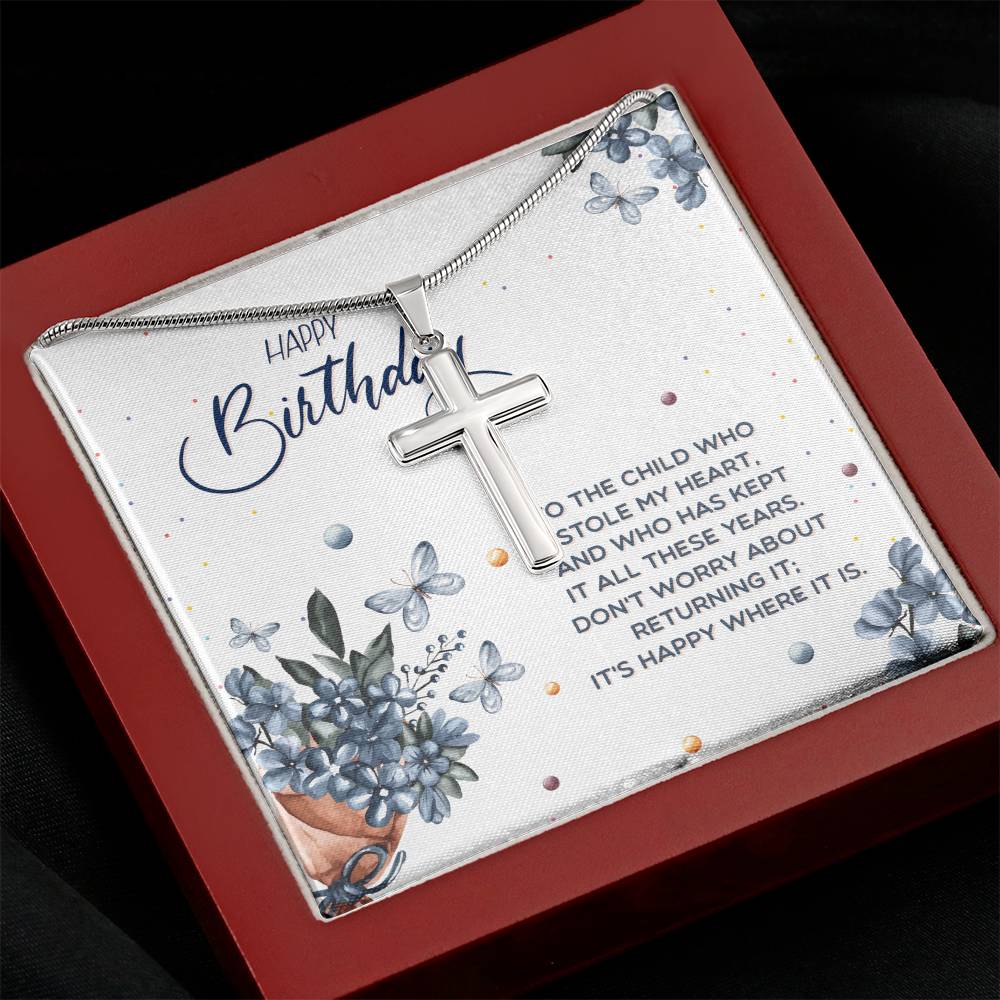 Birthday - To the child - Artisan Cross Necklace