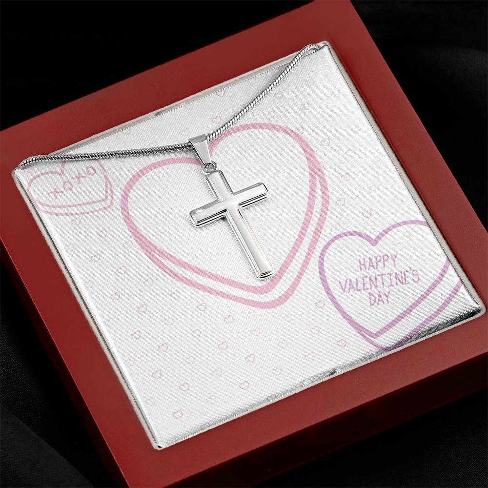 Valentine's Day - XOXO - Artisan Cross Necklace