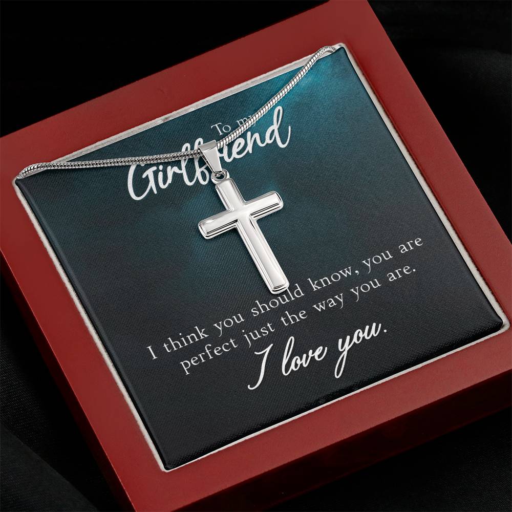 To Girlfriend - I think you - Artisan Cross Necklace