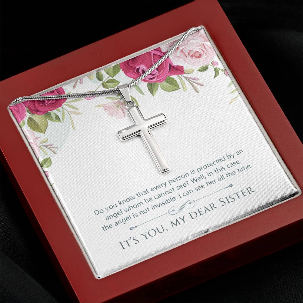 To Sister - Do you know - Artisan Cross Necklace