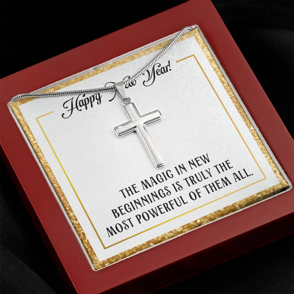 Happy New Year - The magic - Artisan Cross Necklace