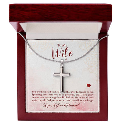 To Wife - You are - Artisan Cross Necklace