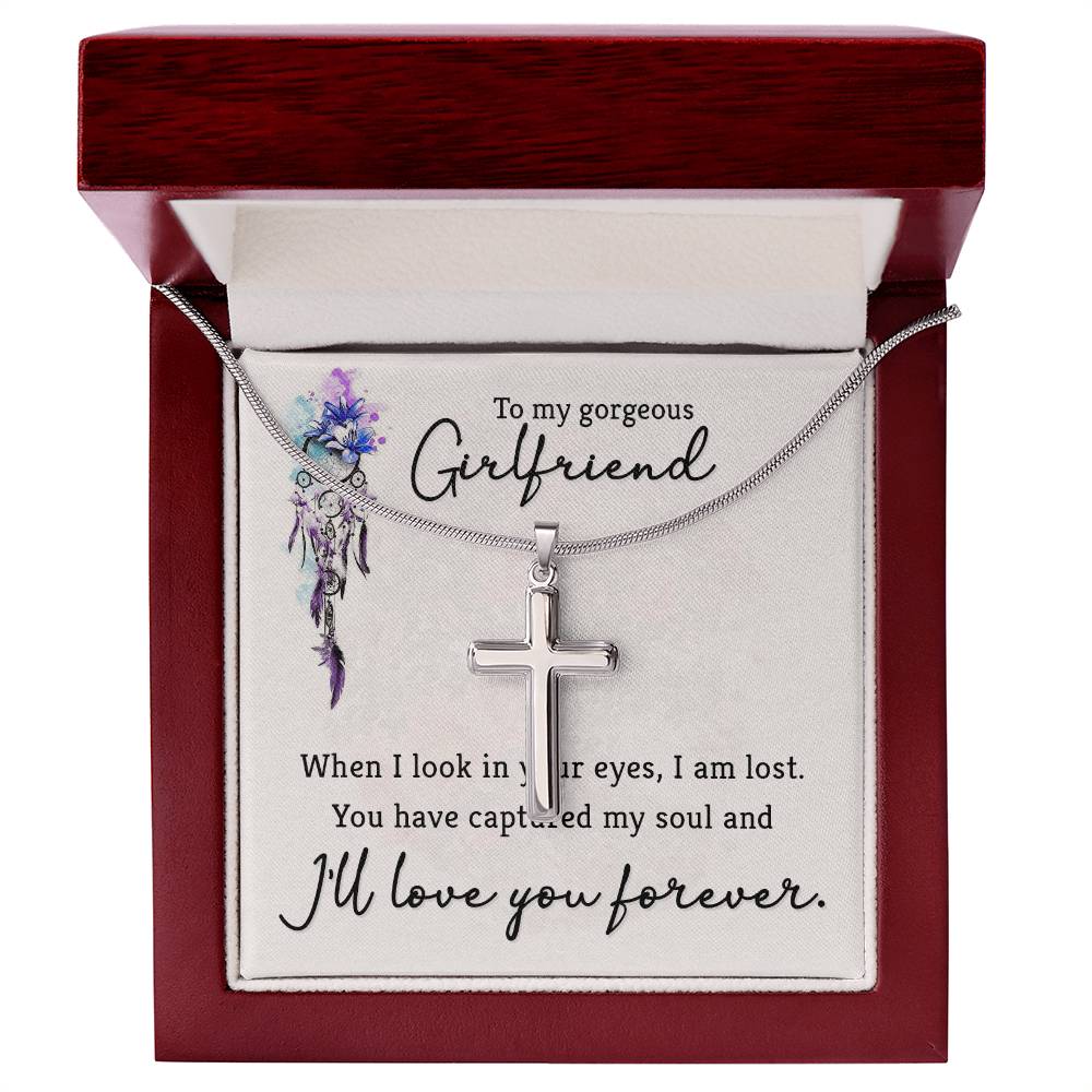 To Girlfriend - When I look - Artisan Cross Necklace