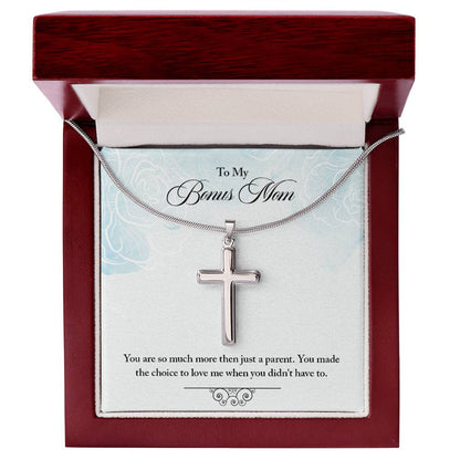 To Bonus Mom - You are so much - Artisan Cross Necklace