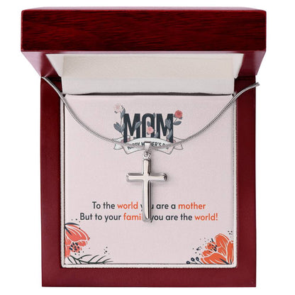 Mother's Day - To the world - Artisan Cross Necklace