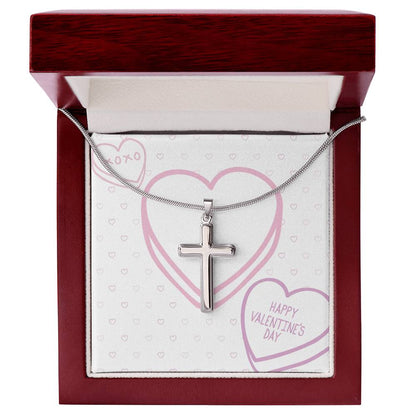 Valentine's Day - XOXO - Artisan Cross Necklace