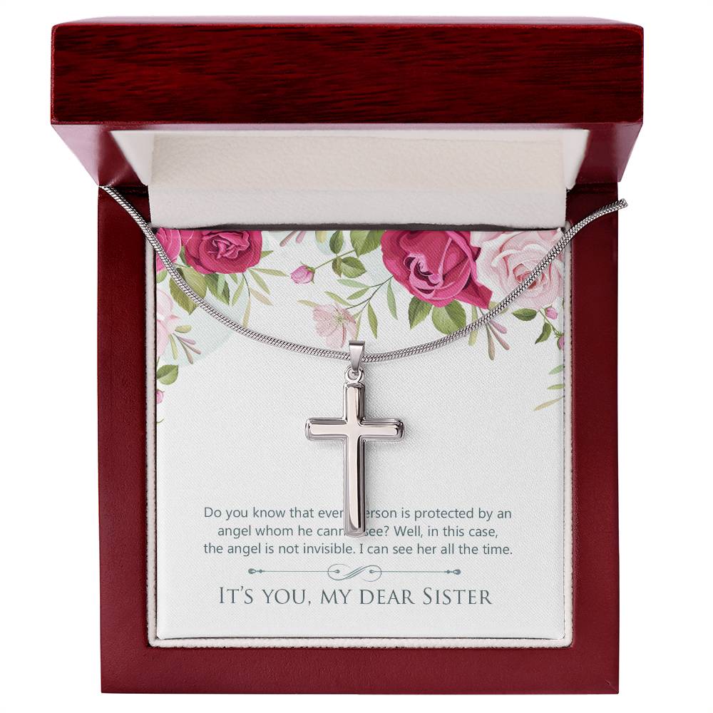 To Sister - Do you know - Artisan Cross Necklace