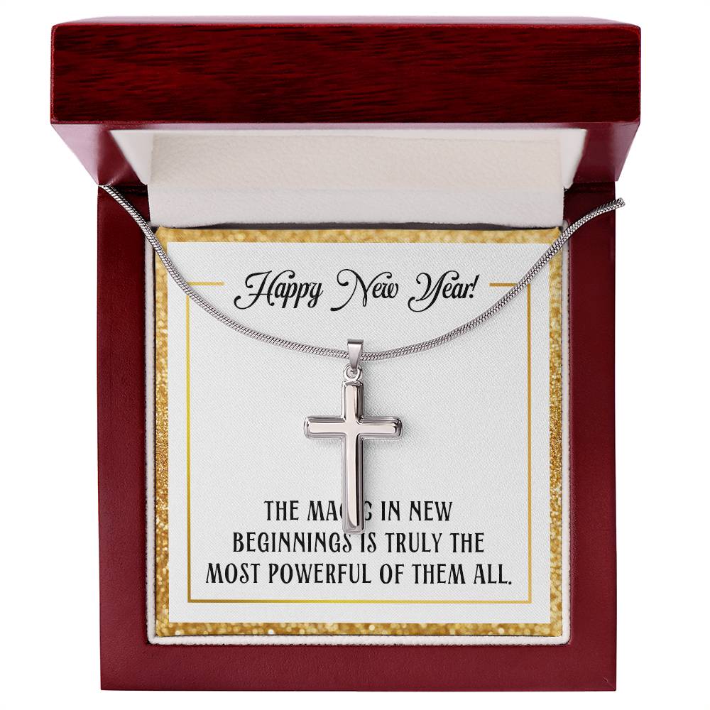 Happy New Year - The magic - Artisan Cross Necklace