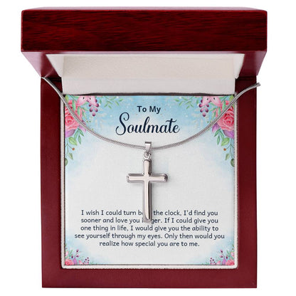 To Soulmate - I wish - Artisan Cross Necklace